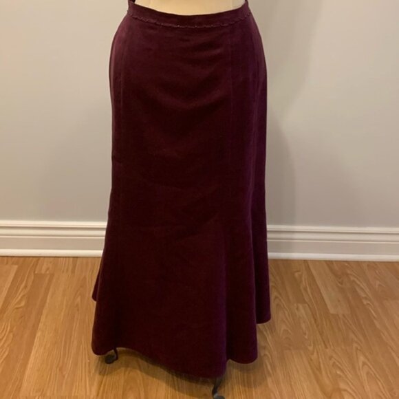 Jacques Vert Purple Lined Midi Skirt With Pearls - Picture 1 of 6